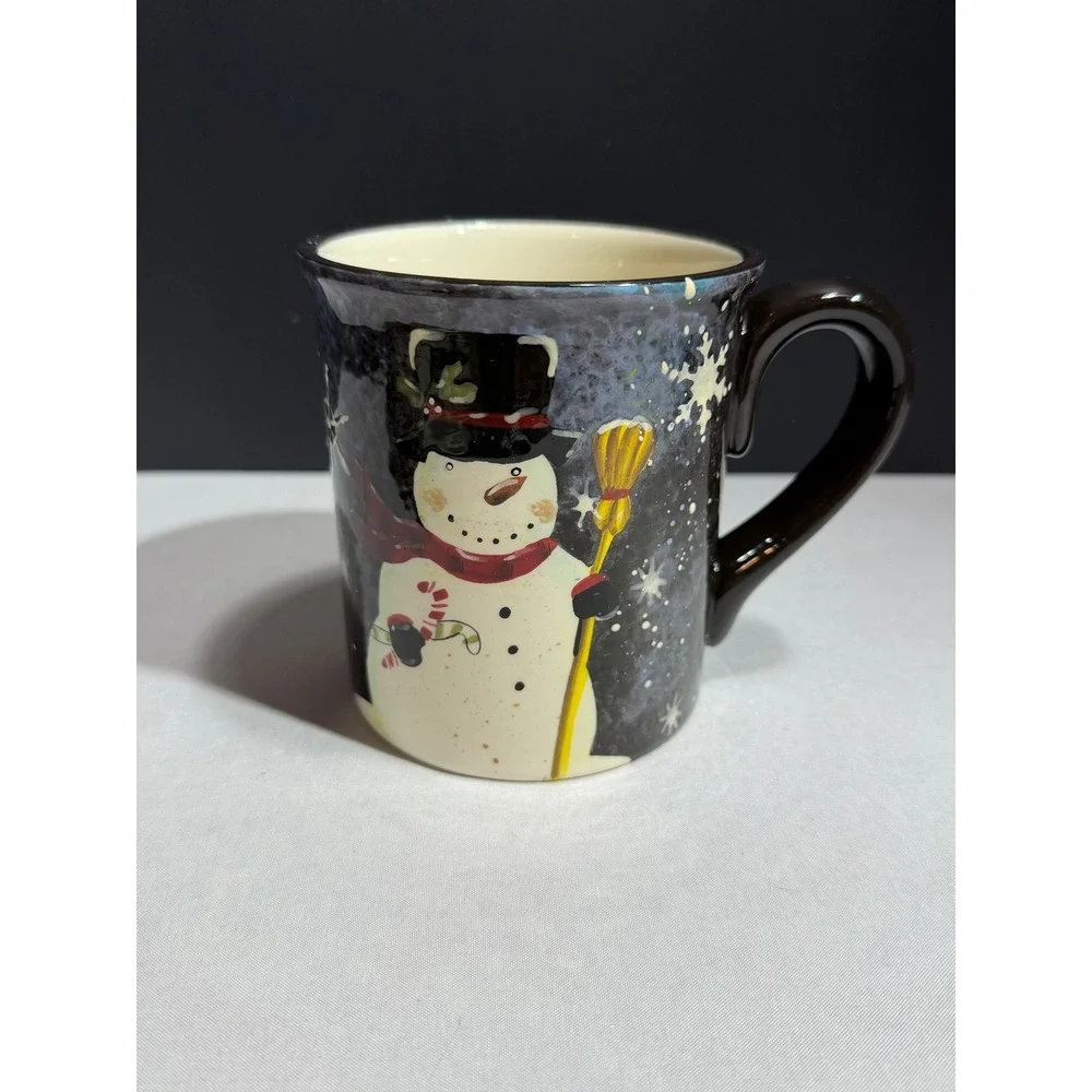 Certified International Dan DiPaolo Snowman Plate and Mug Set Christmas Holiday